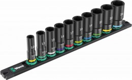 Wera 9660 Magnetic rail B Impaktor Deep 1 socket set, 3/8\" drive, 10 pieces £113.95